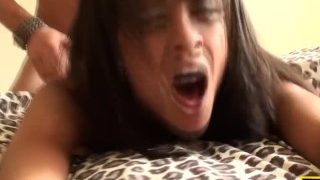 Squirting sub facefucked and pussy slammed