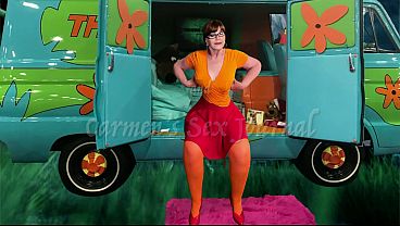 Granny Carmen’s Velma Dinkley: Cock Sucking, 2 Position Fucking Creampied Sleuth Slut
