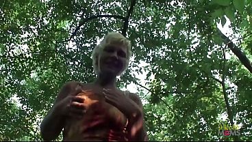 Pov you and the well aged milf granny are getting wild while catching outdoor light
